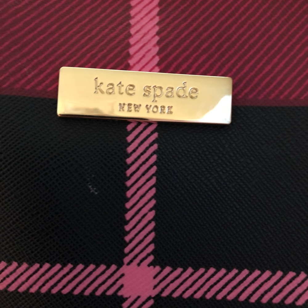Gorgeous Kate Spade Pink & Black Plaid Tote!